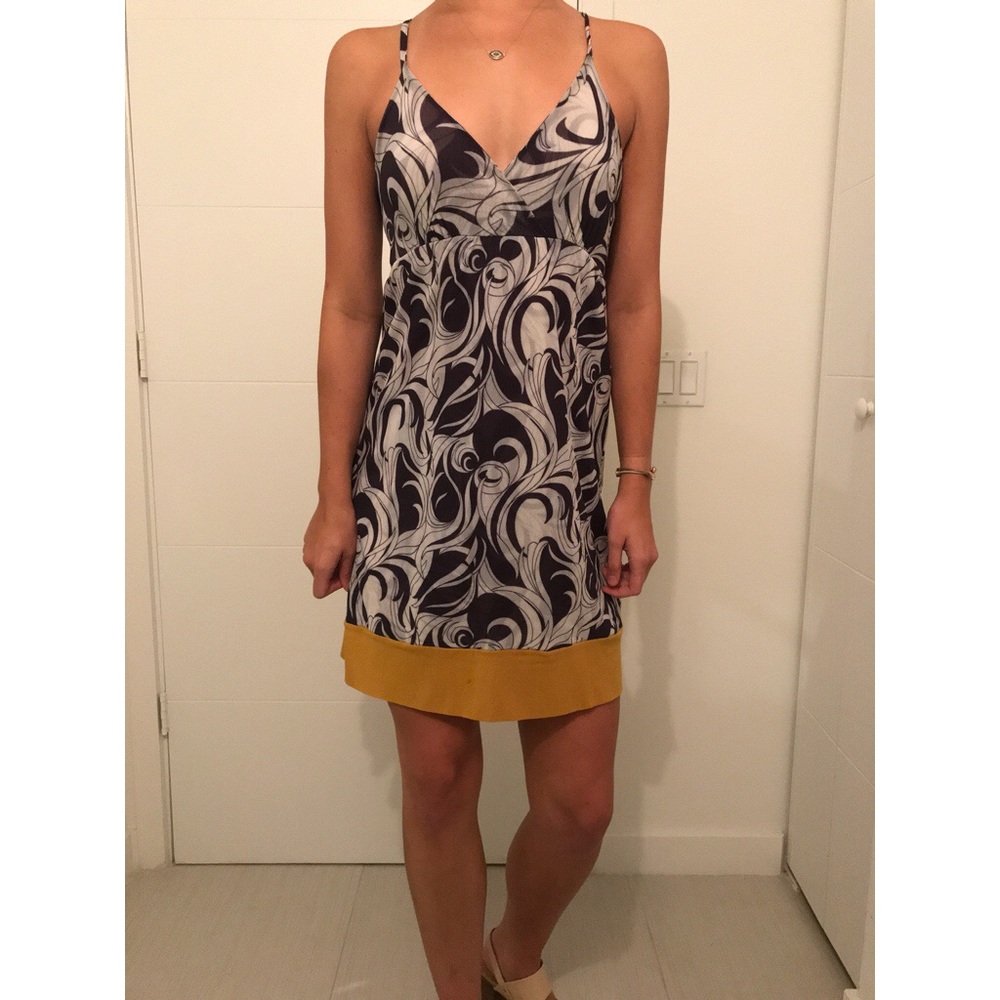 Navy Pattern Cocktail Dress